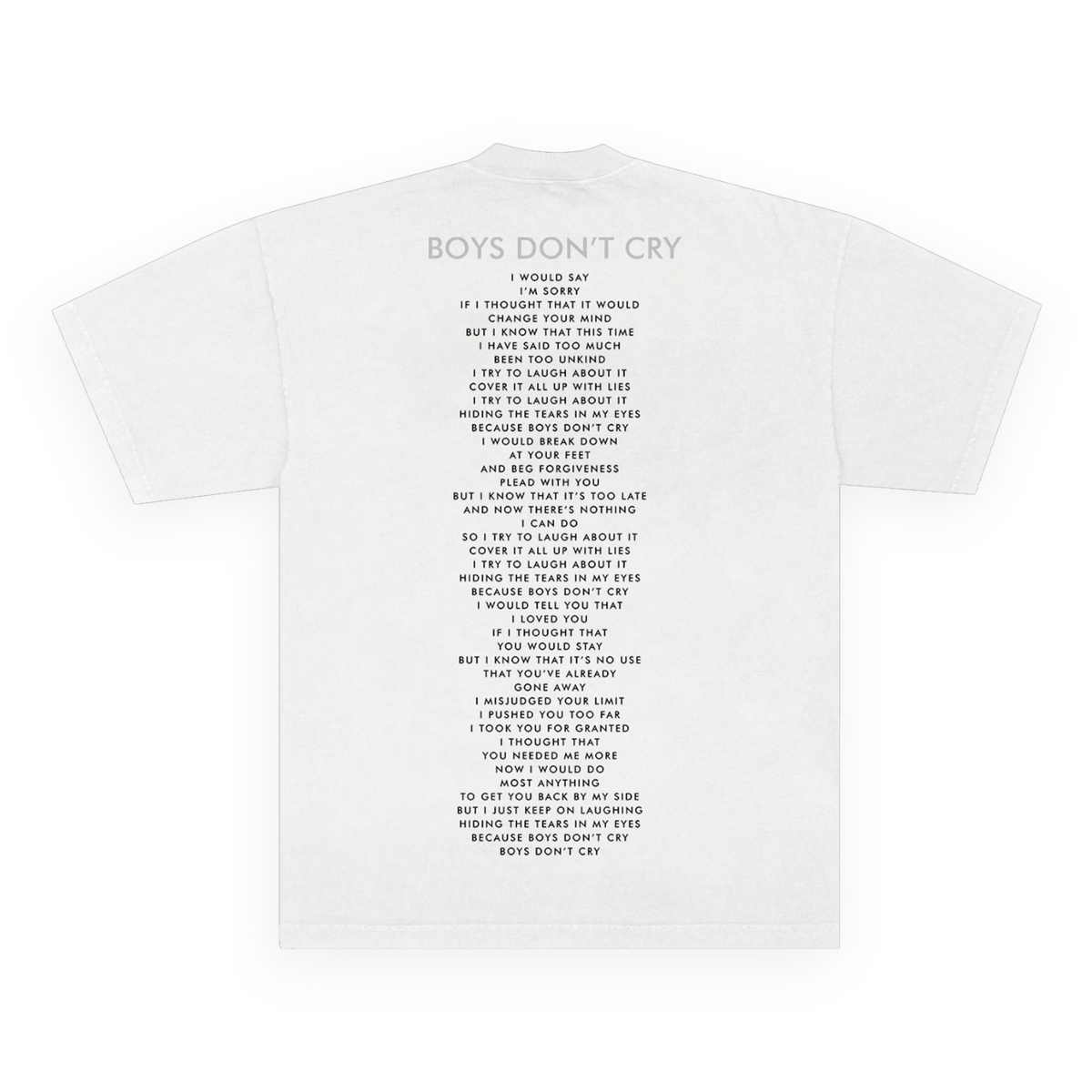 Boys Don't Cry White Tee – The Cure US Boys Don't Cry White Tee – The Cure US