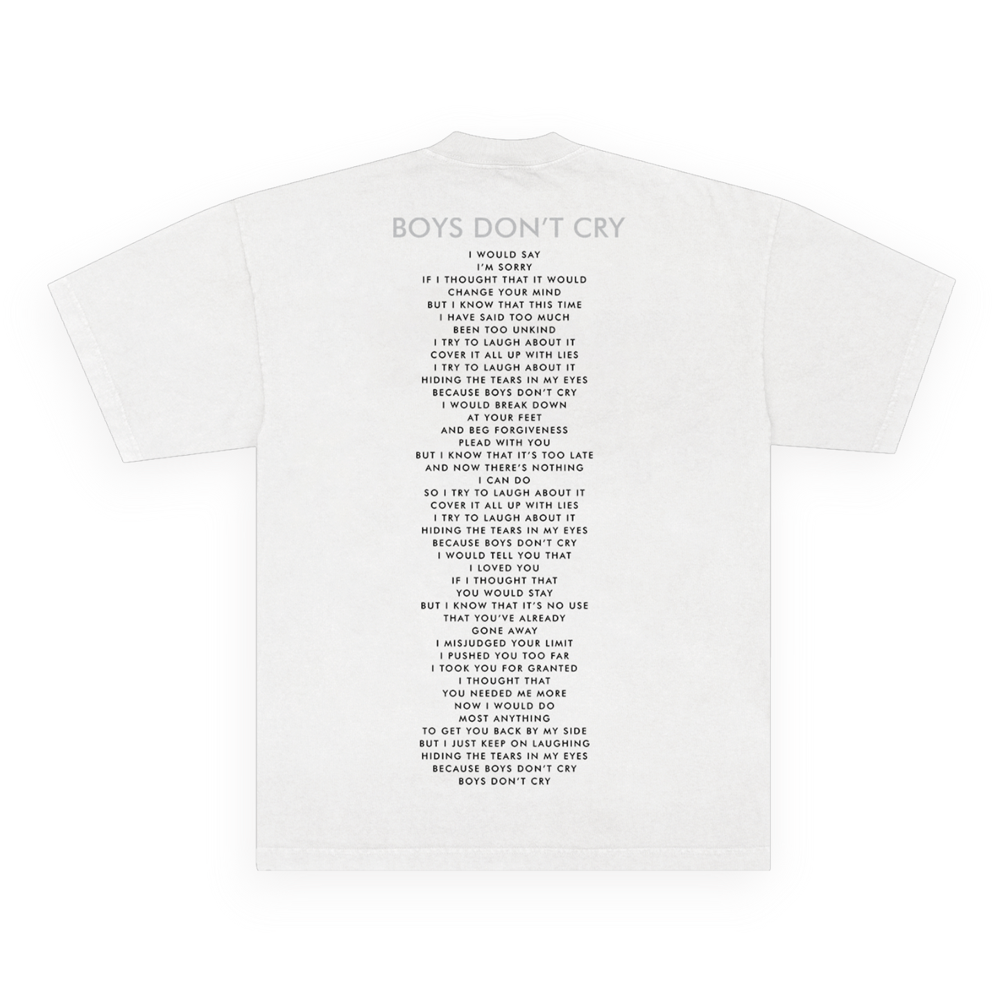 Boys Don't Cry White Tee – The Cure US
