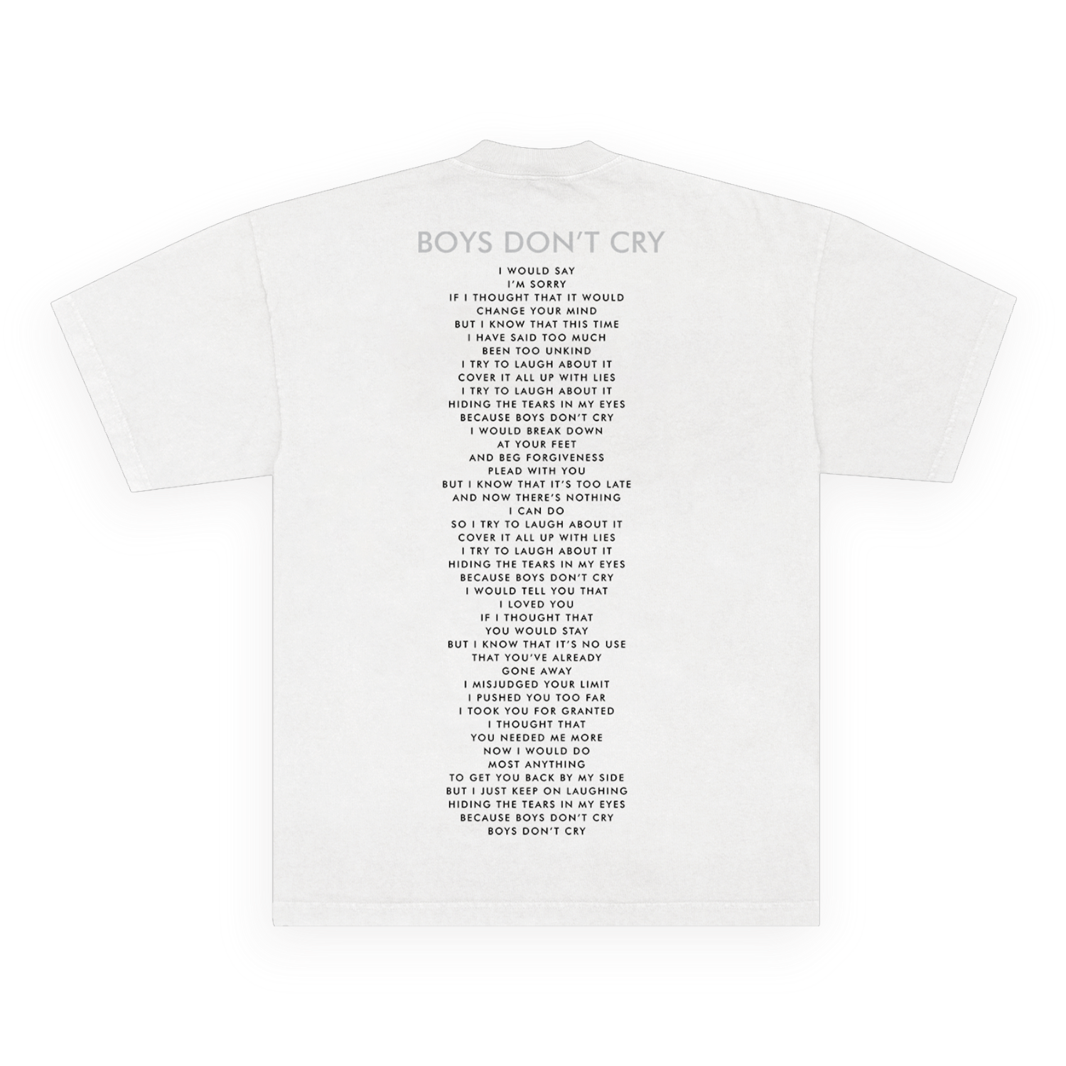 Boys Don't Cry White Tee – The Cure US