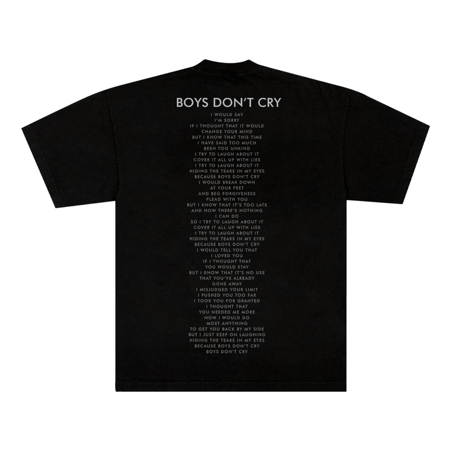 Boys Don't Cry Black Tee – The Cure US Boys Don't Cry Black Tee – The Cure US