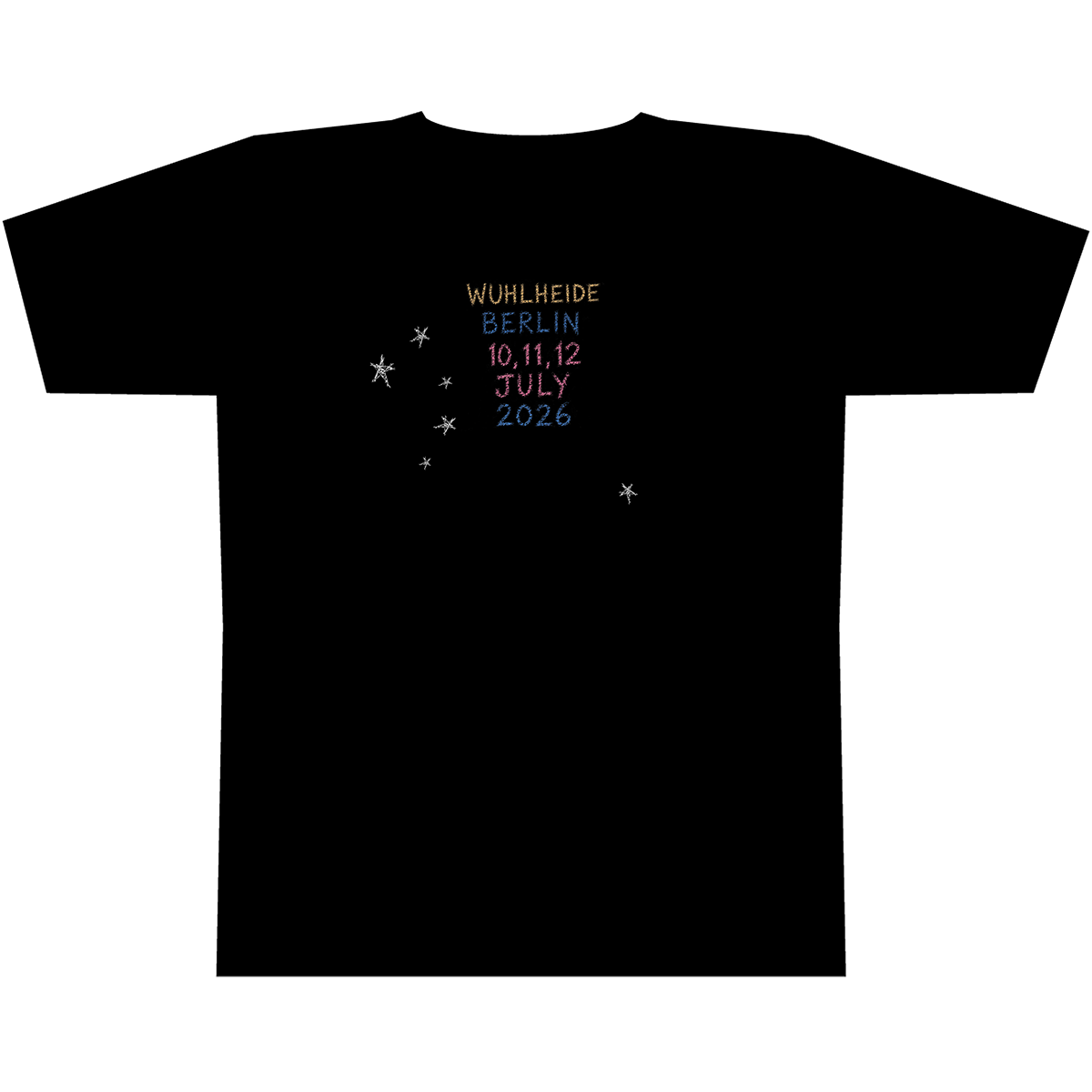 The Cure black back shirt with Berlin events on the back