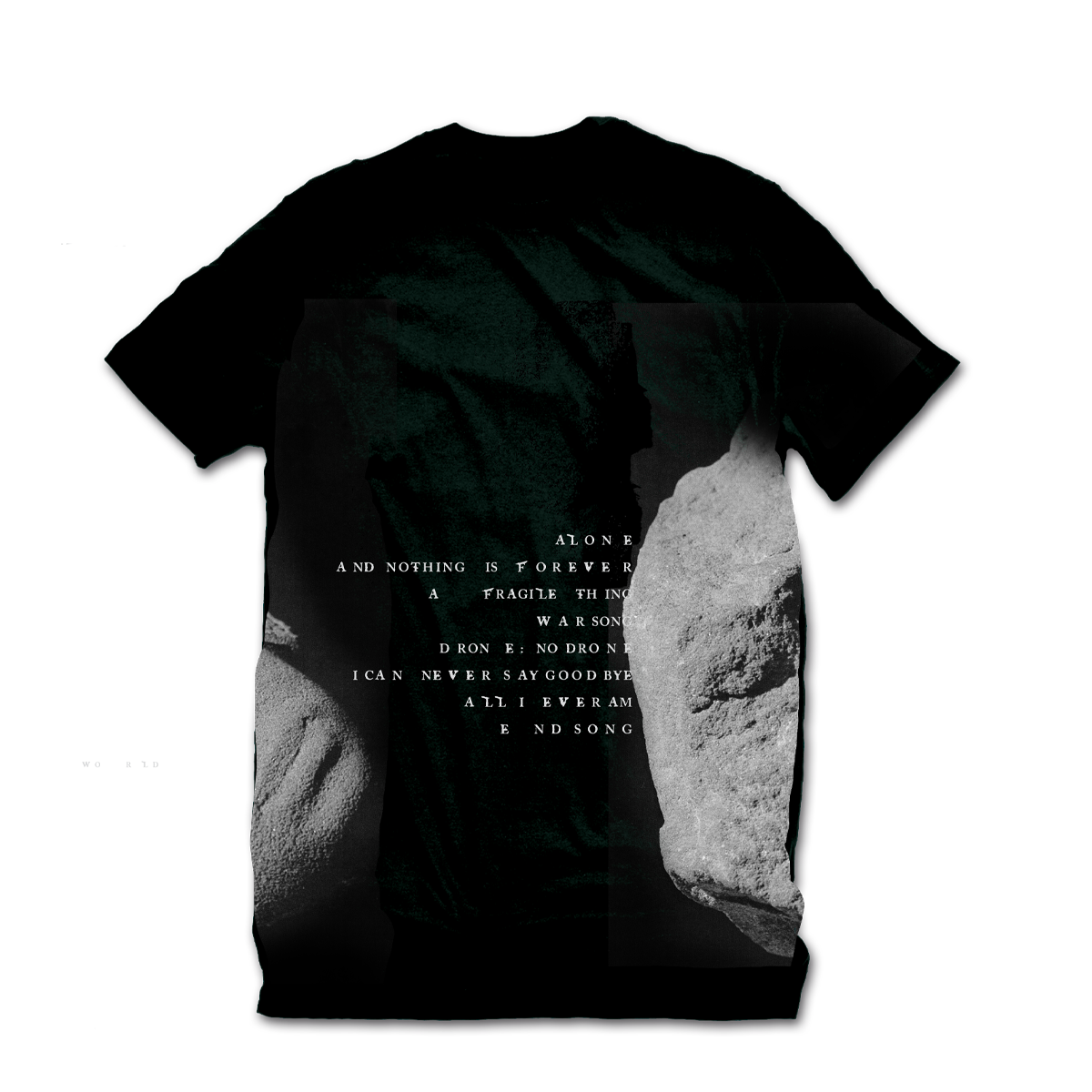 SONGS OF A LOST WORLD BLACK ALL OVER CREW TEE